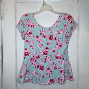 H&M Floral Peplum Top